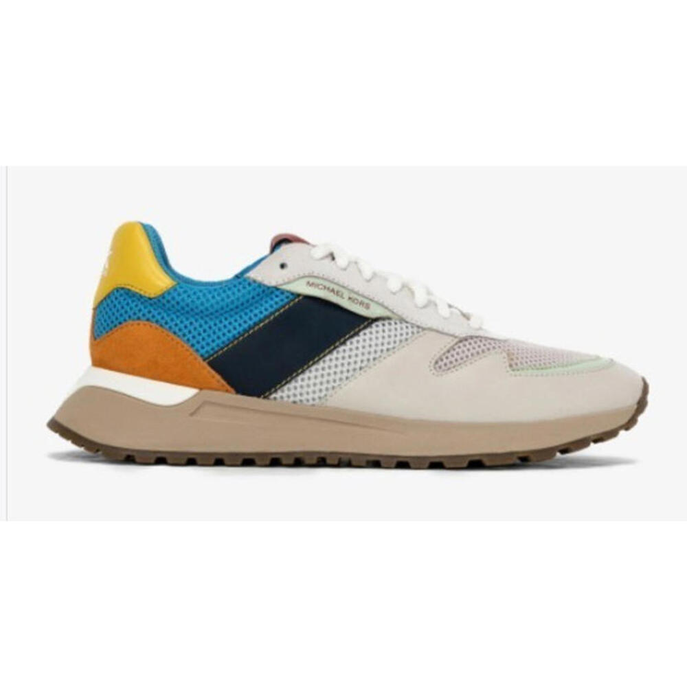 Size 11.5 Michael Kors Dax Color Block Mixed Media Trainer - READ